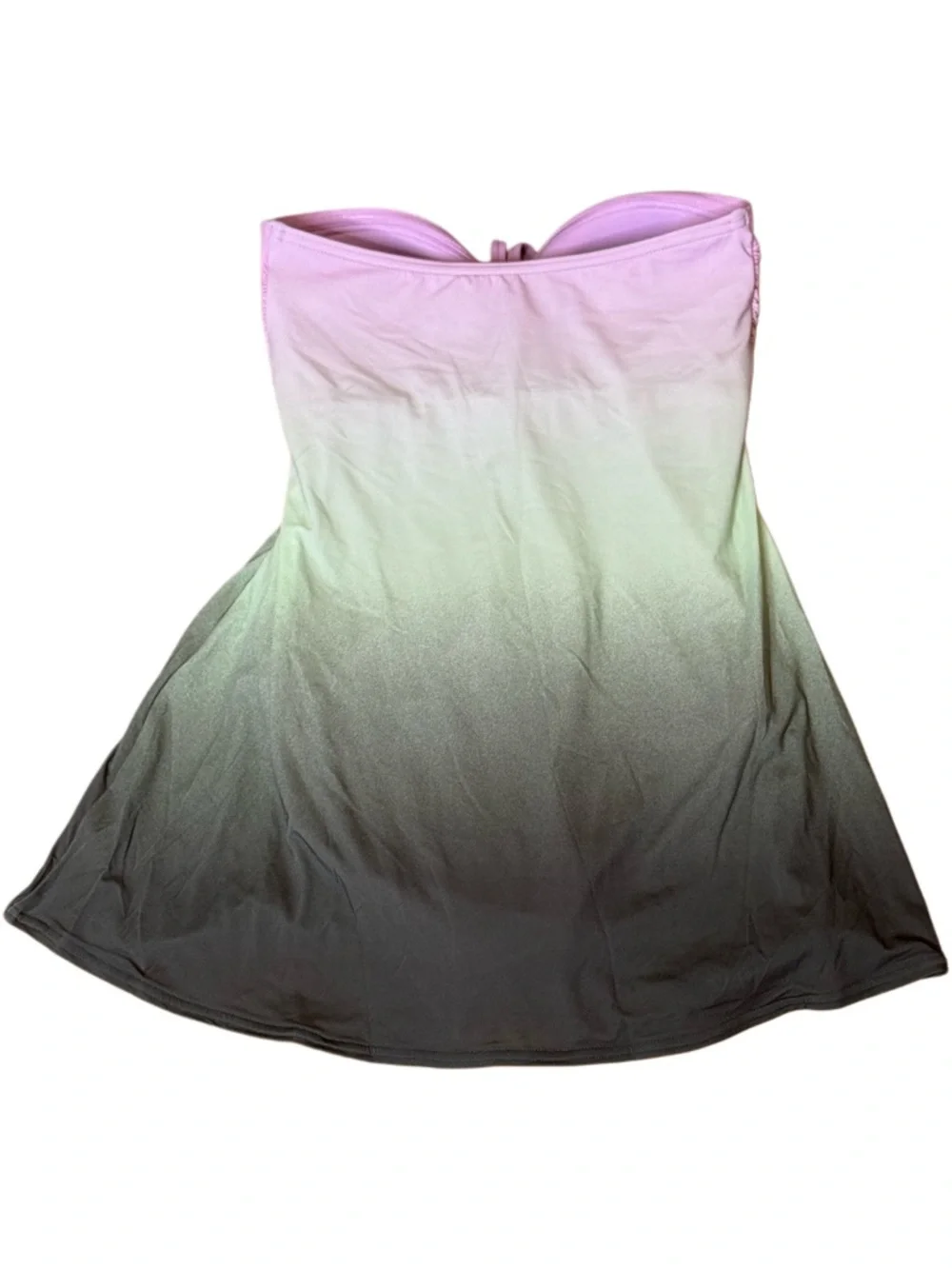 Lands’ End Ruched Sweetheart Halter Swim Dress NWOT